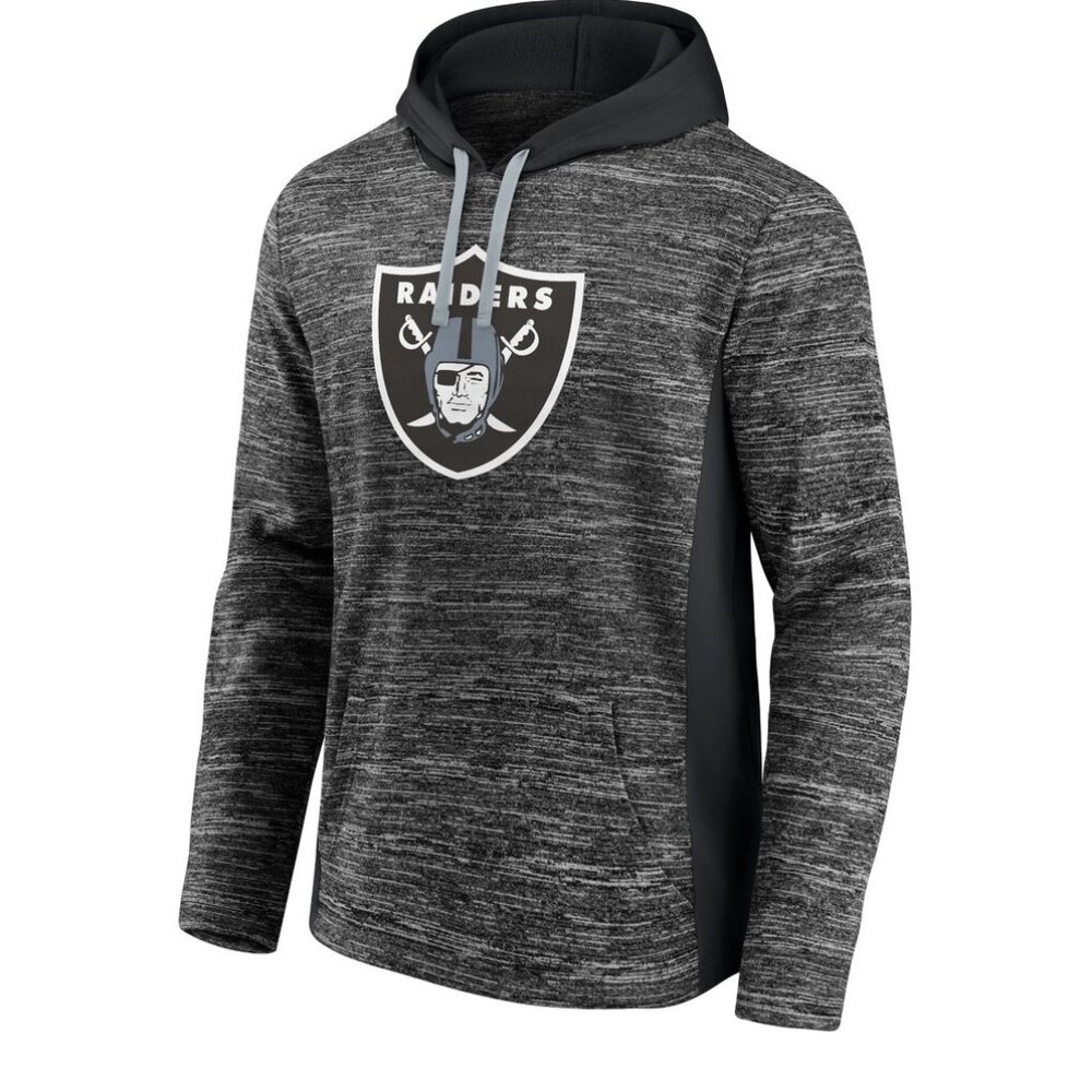 Las Vegas Raiders Fanatics Instant Replay Pullover Graphic Drawstring Hoodie